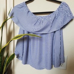 Rue 21 Off the shoulder striped top
